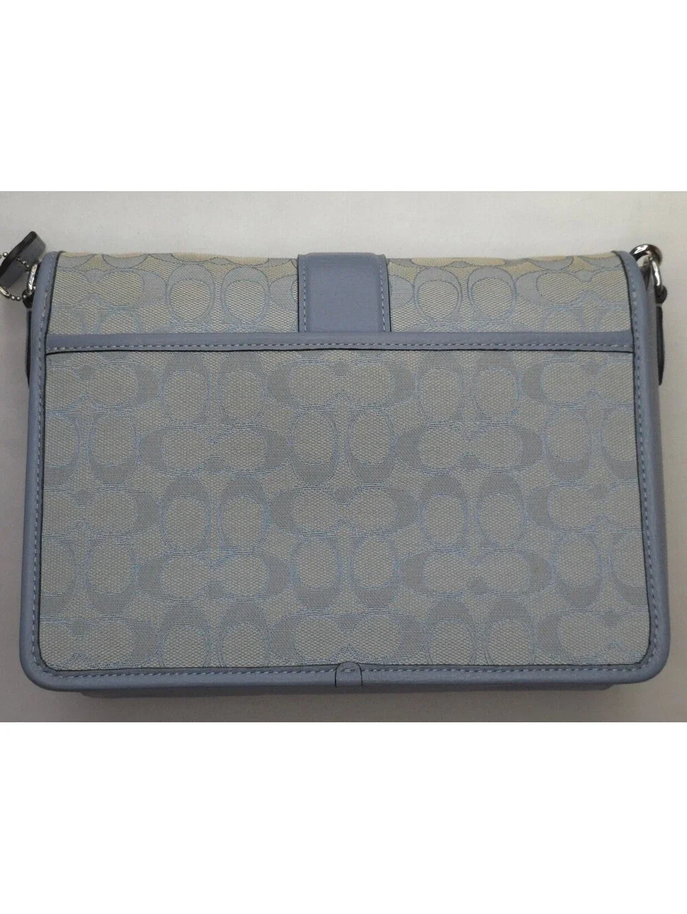 COACH Marble Blue Signature Canvas Lonnie Crossbody with Matching Wallet